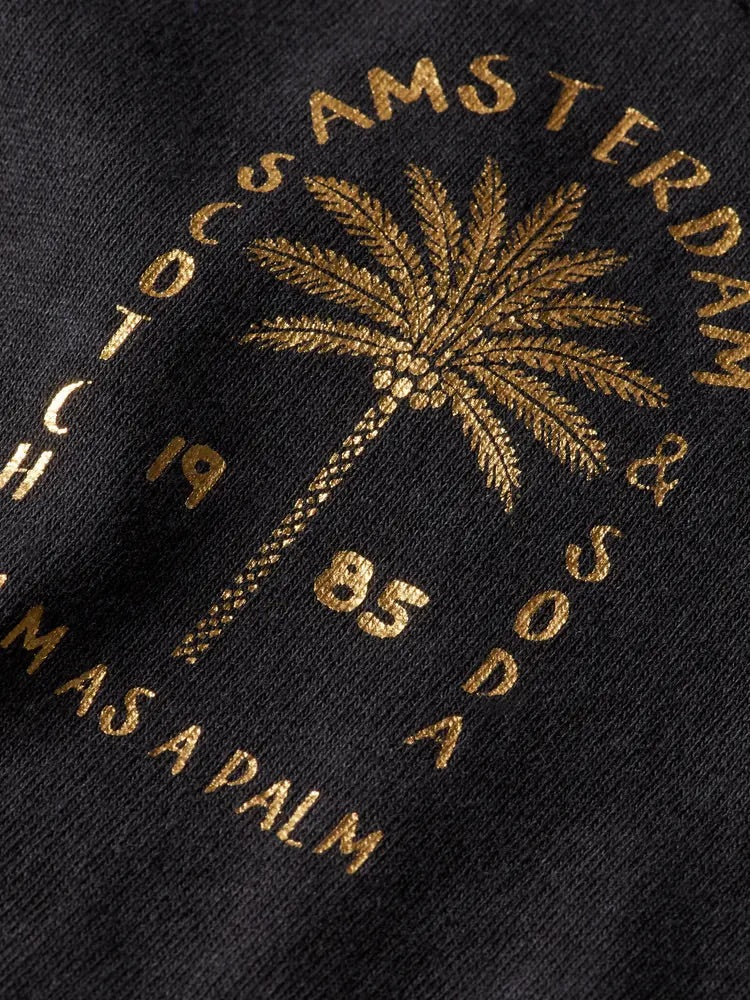 WASHED EMBROIDERED T-SHIRT SCOTCH & SODA