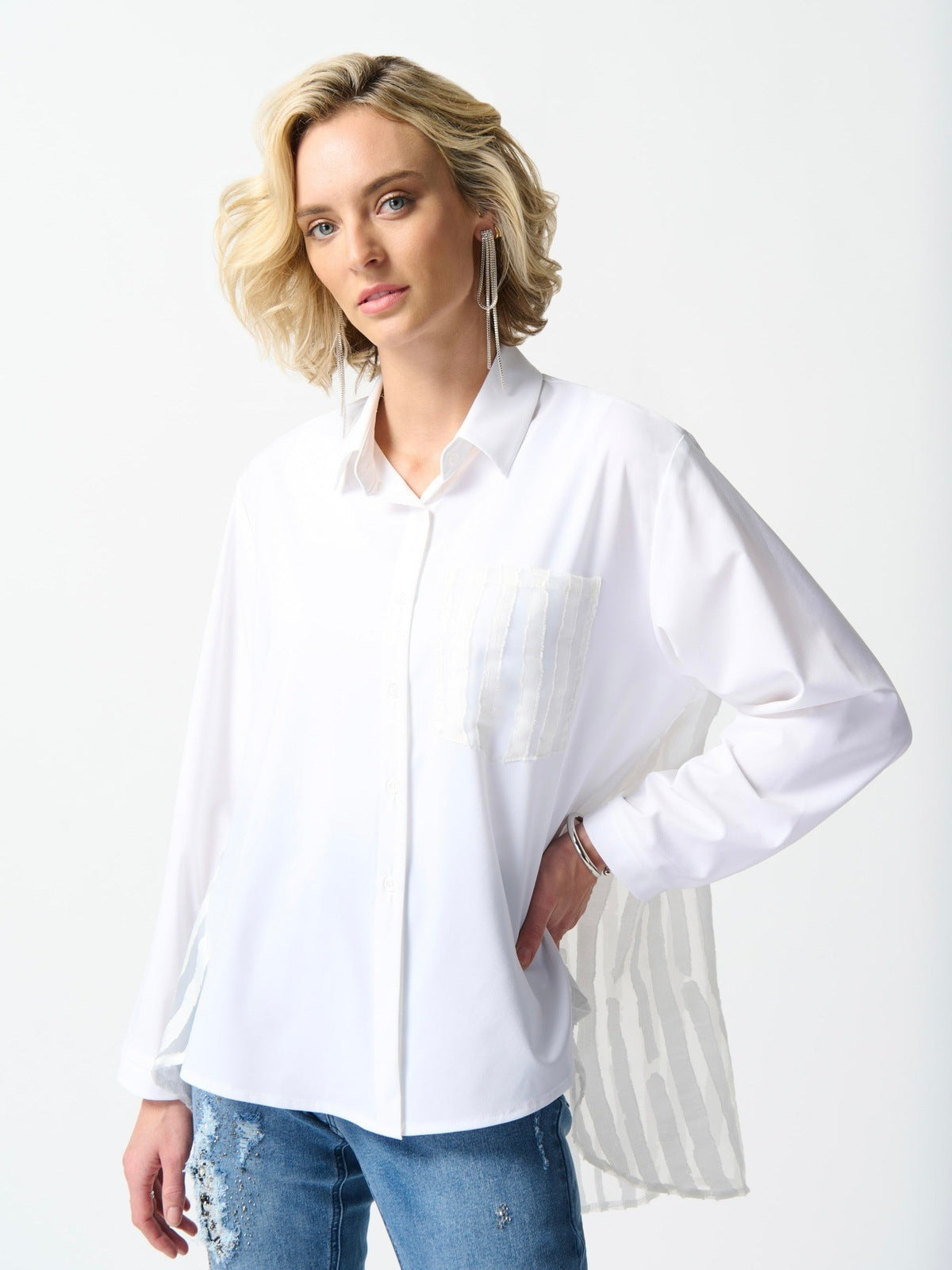 SHEER BACK SHIRT JOSEPH RIBKOFF