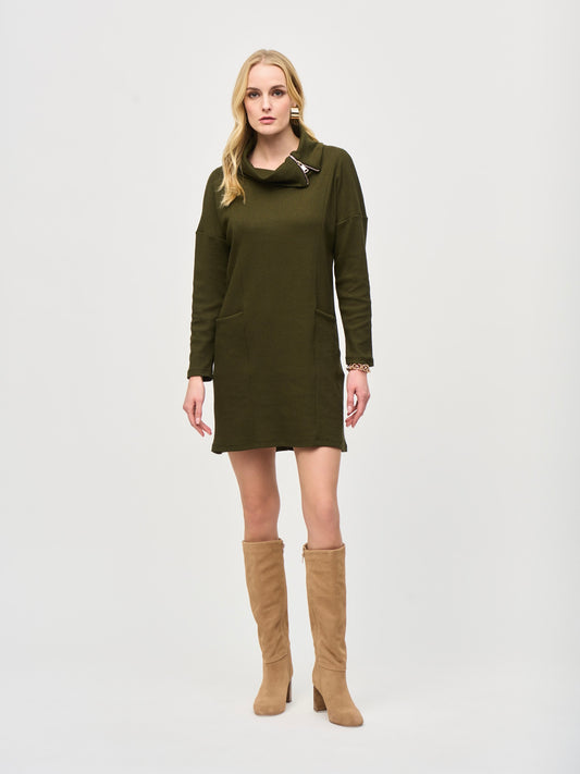 ZIP NECK COCOON DRESS JOSEPH RIBKOFF