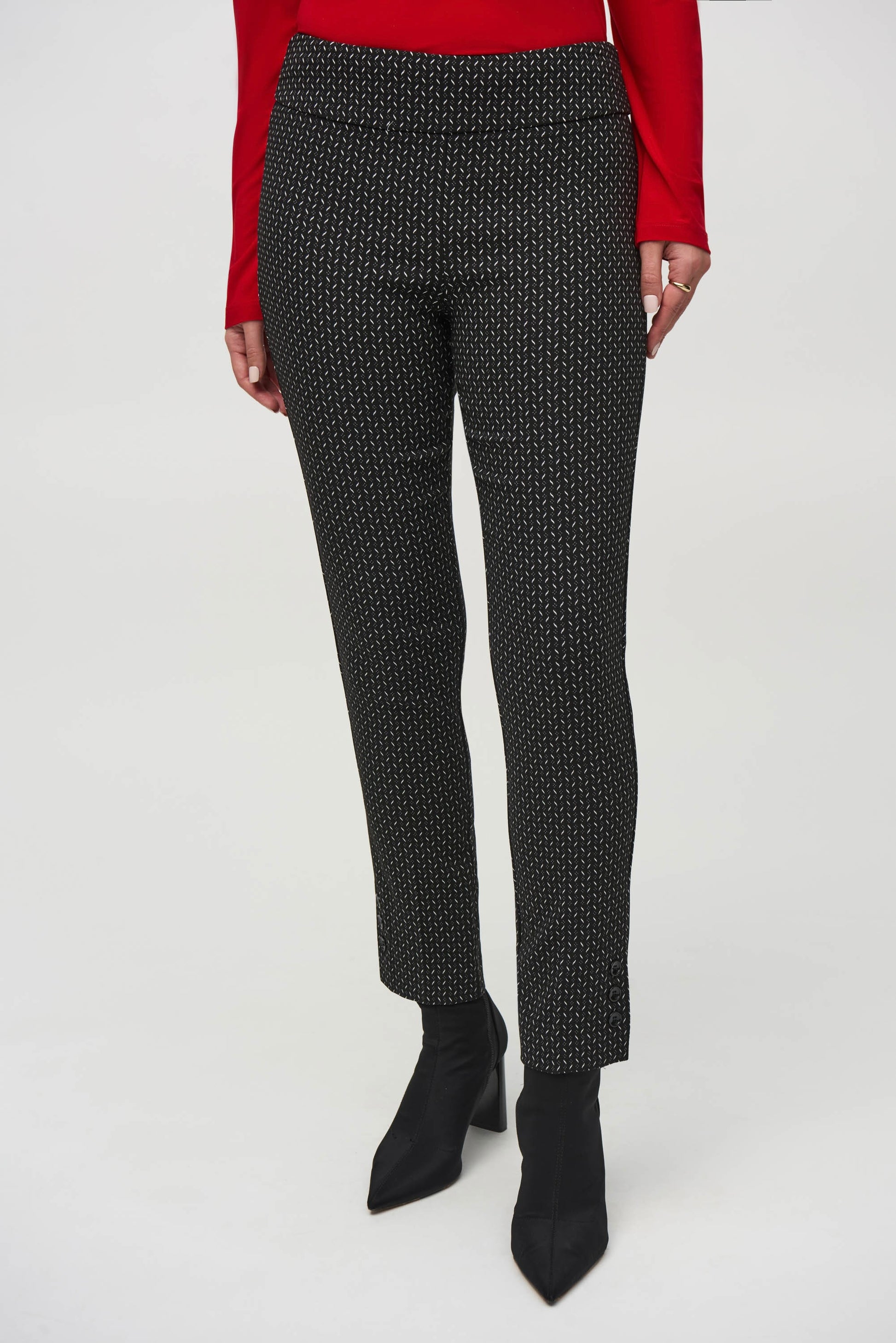 JACQUARD ABSTRACT PRINT PULL ON PANT JOSEPH RIBKOFF