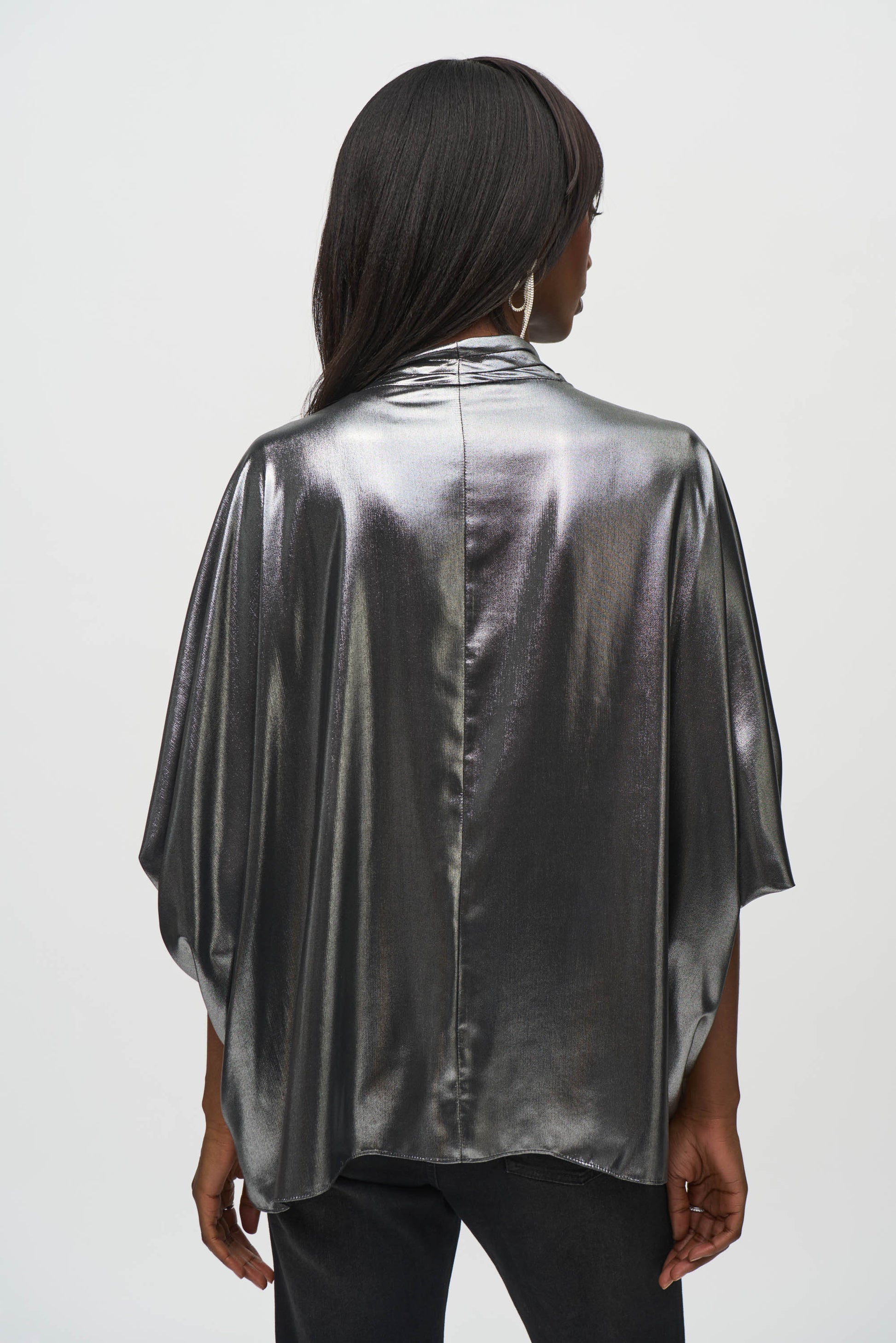 LIQUID SILVER BLOUSE JOSEPH RIBKOFF