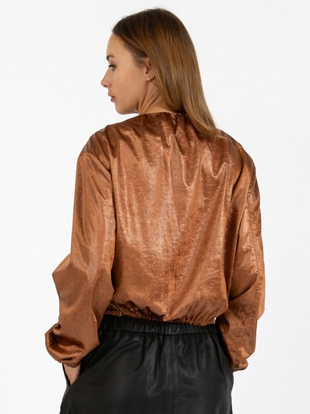 SHINY BOMBER JACKET