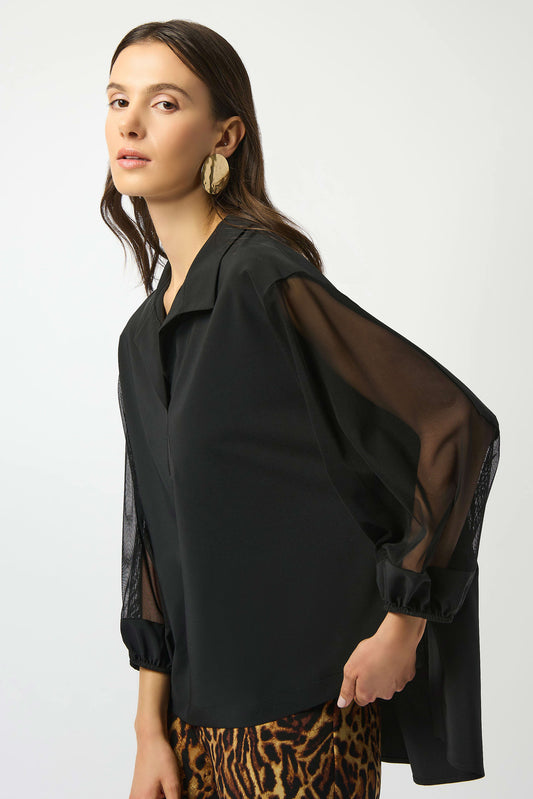 SHEER SLEEVE TOP