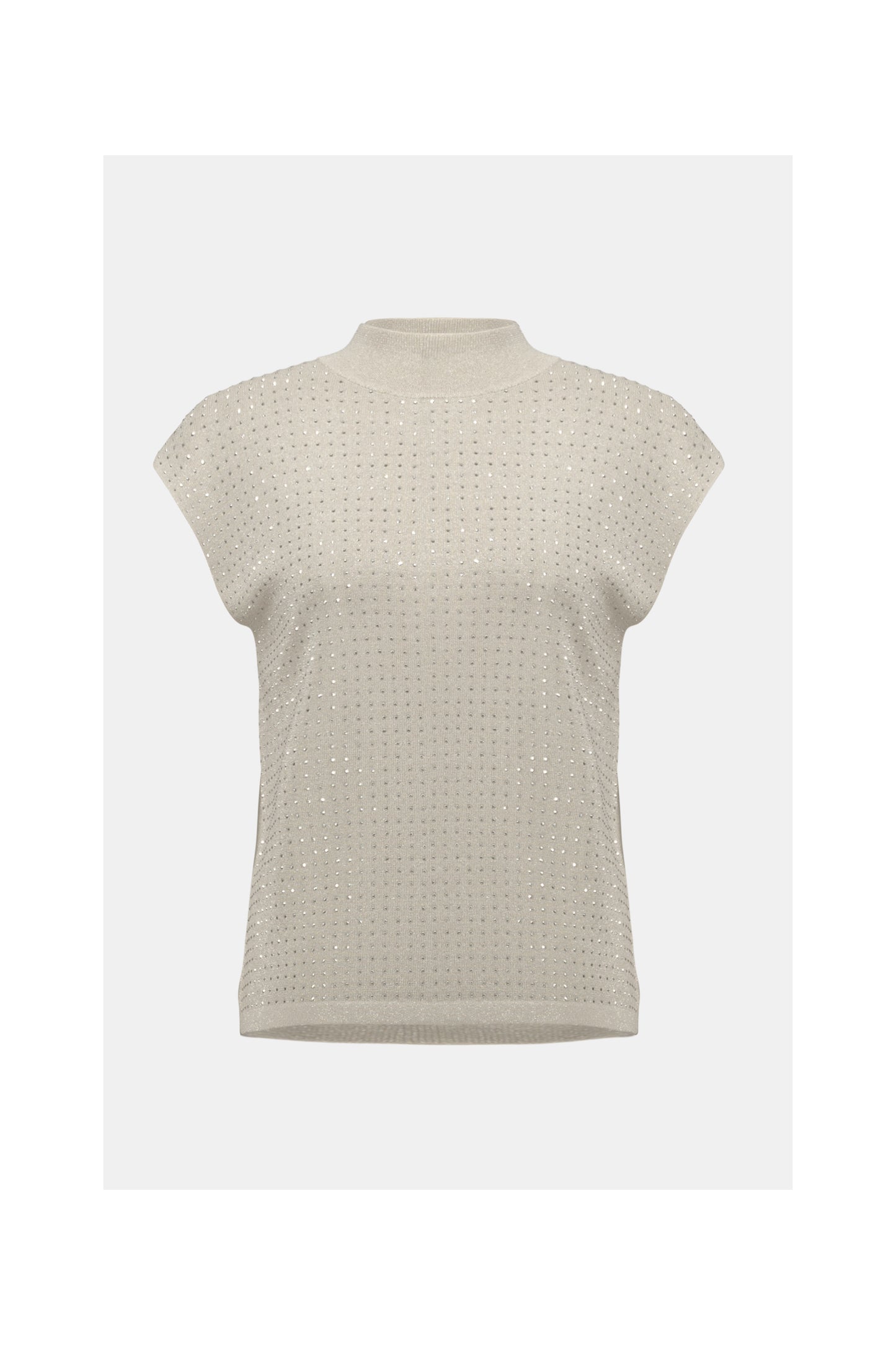 SHIMMER MOCK NECK KNIT SWEATER
