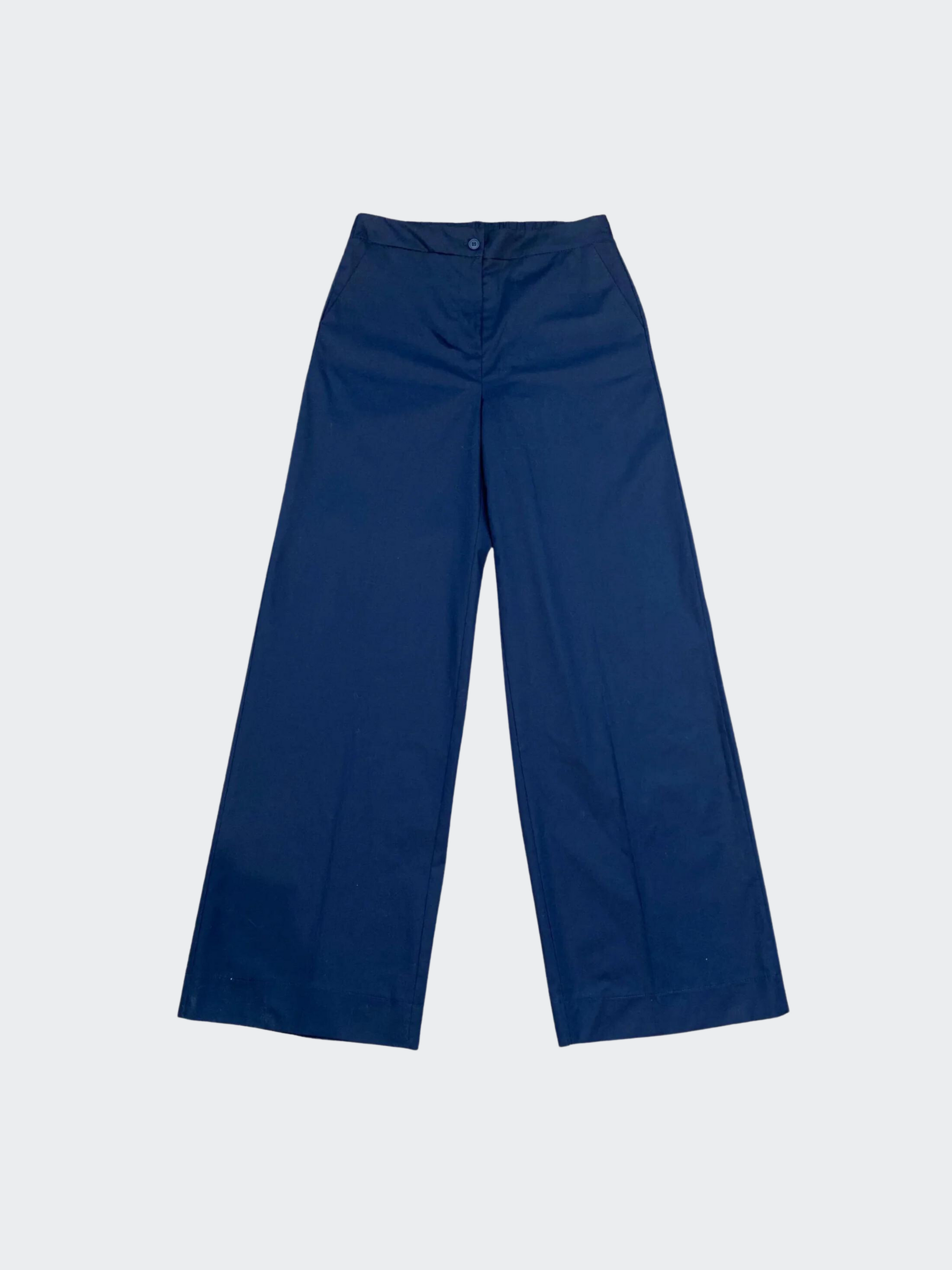 BUTTON FRONT WITH TWO POCKETS WIDE LEG PANT MARIA BELLENTANI