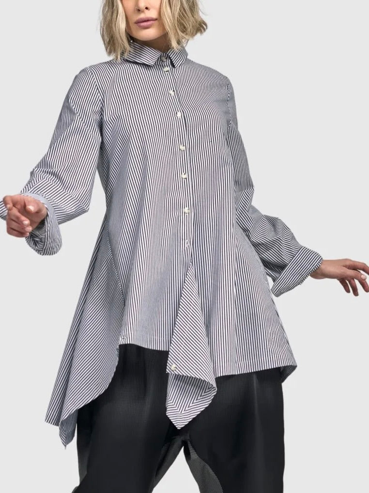 PINSTRIPE TUNIC TOP ALEMBIKA