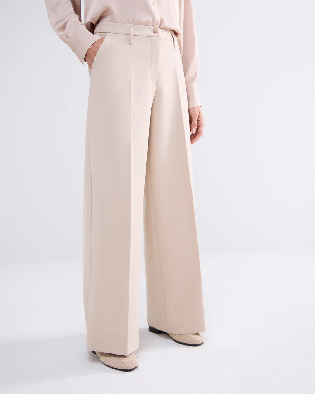 WIDE LEG FLY FRONT TROUSER SUMMUM