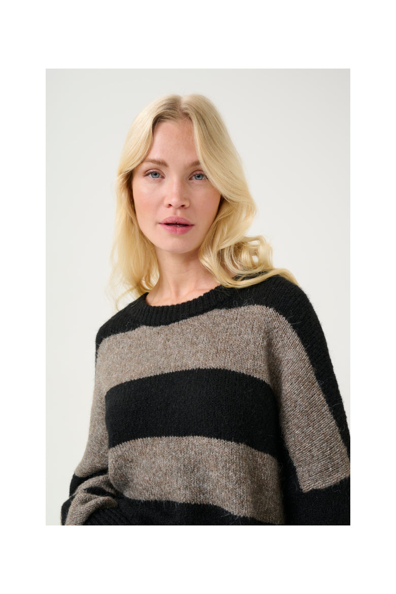 KIMMY STRIPED PULLOVER SWEATER