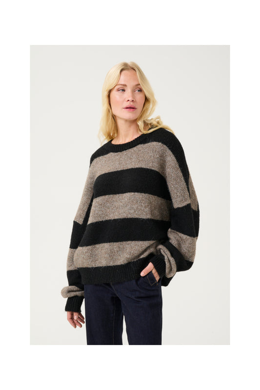 KIMMY STRIPED PULLOVER SWEATER