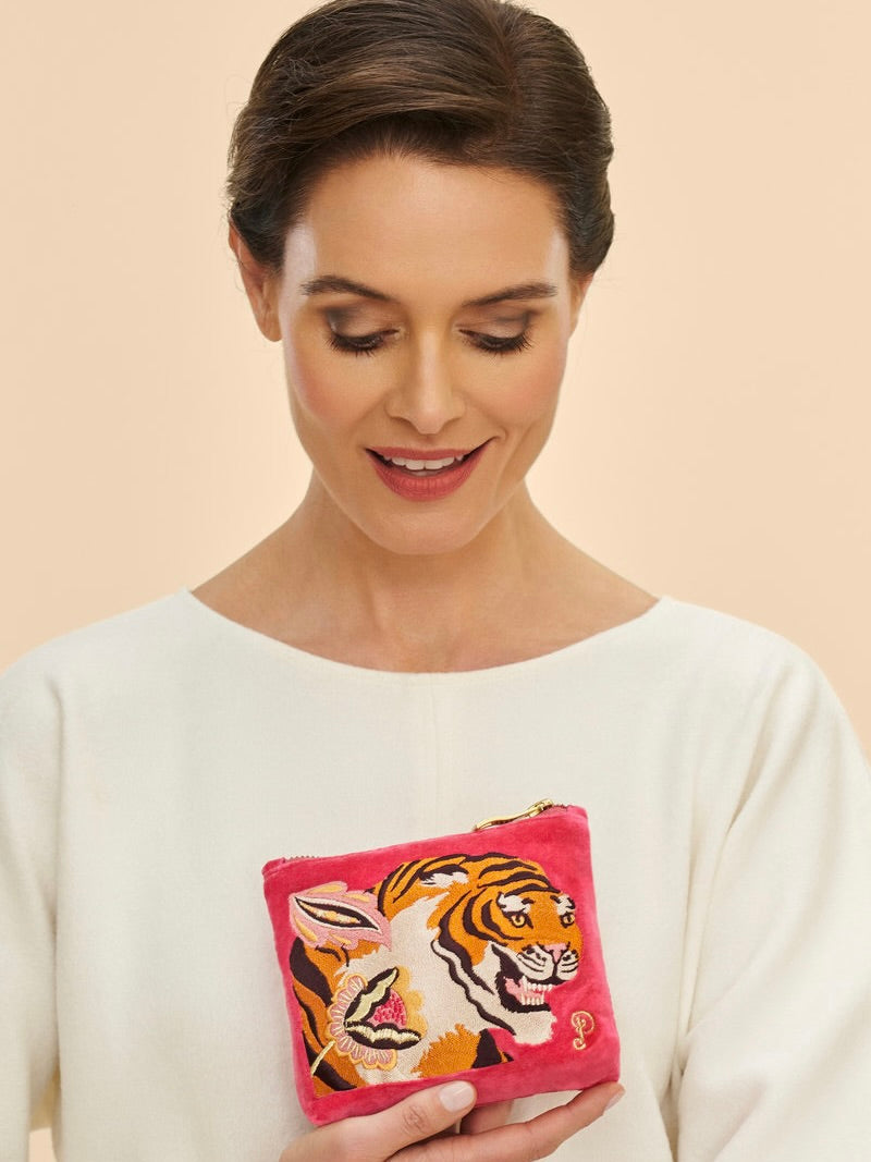 VELVET TIGER POUCH SMALL