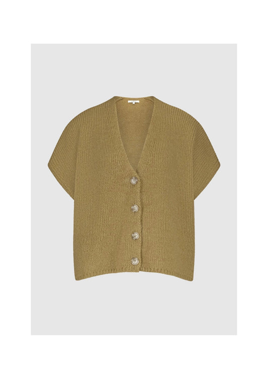 ELFIE V-NECK SLEEVELESS CARDIGAN