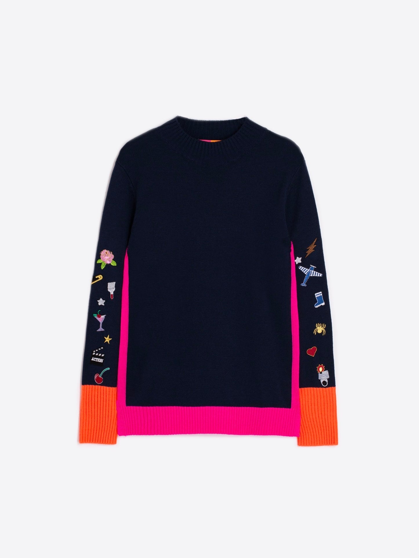 TURTLENECK EMBROIDERY SWEATER VILAGALLO