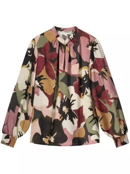 FULL SLEEVE FLOWER PRINT BLOUSE SUMMUM