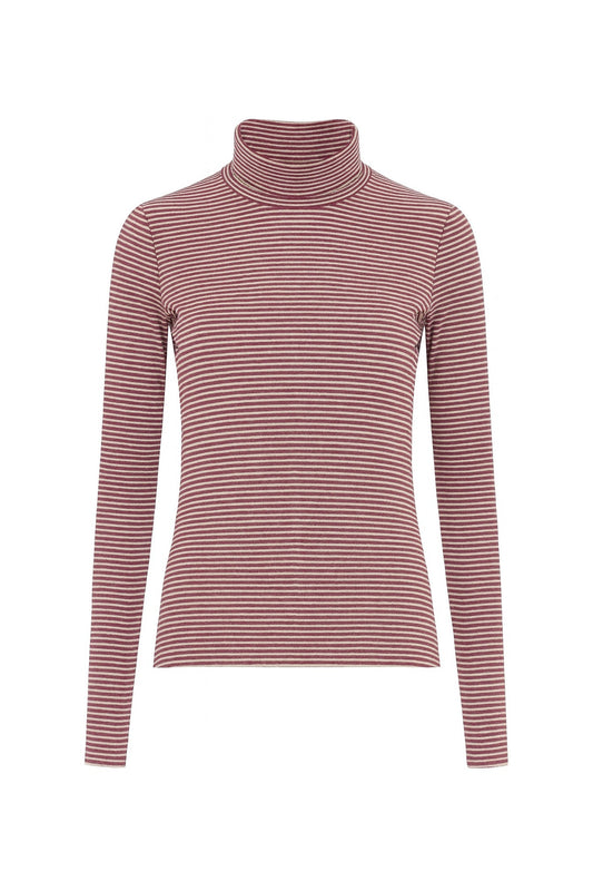 ALEXANDRA JERSEY ROLLNECK T-SHIRT