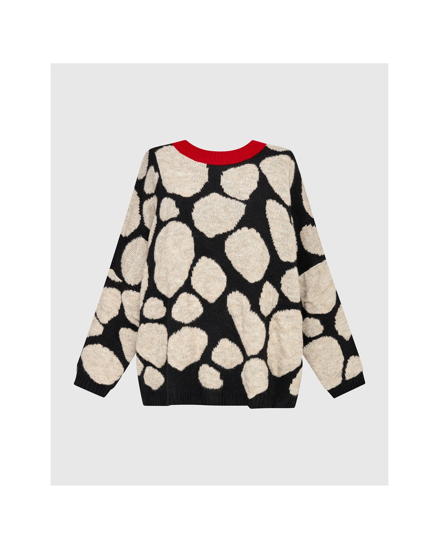 DROP SHOULDER OVERSIZED CREW NECK SWEATER