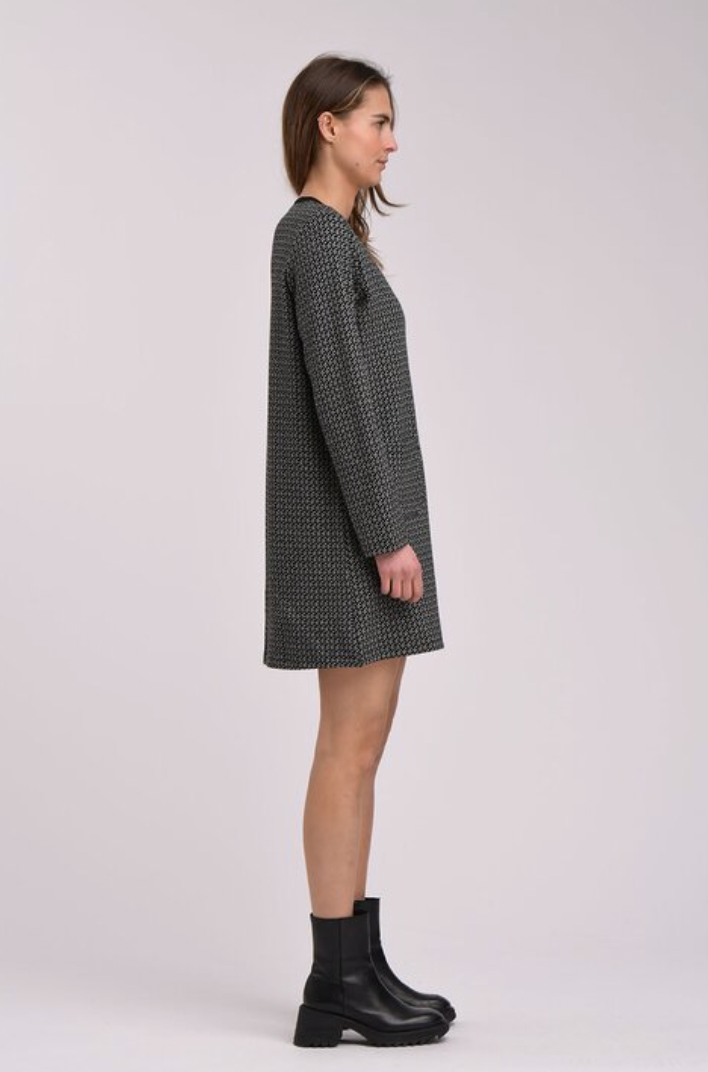 KNIT SPLIT V DRESS LA FEE