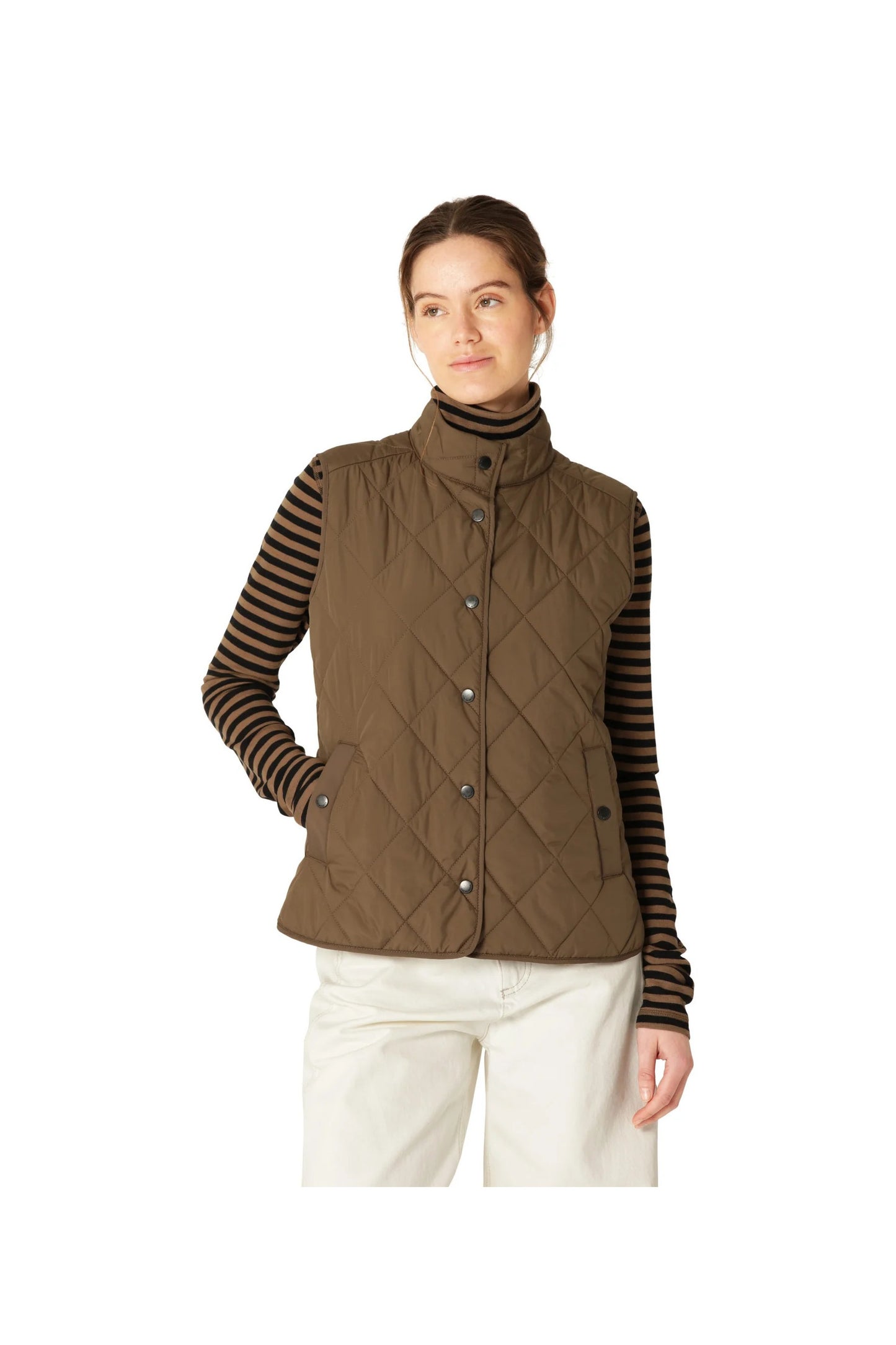QUILTED STAND COLLAR VEST