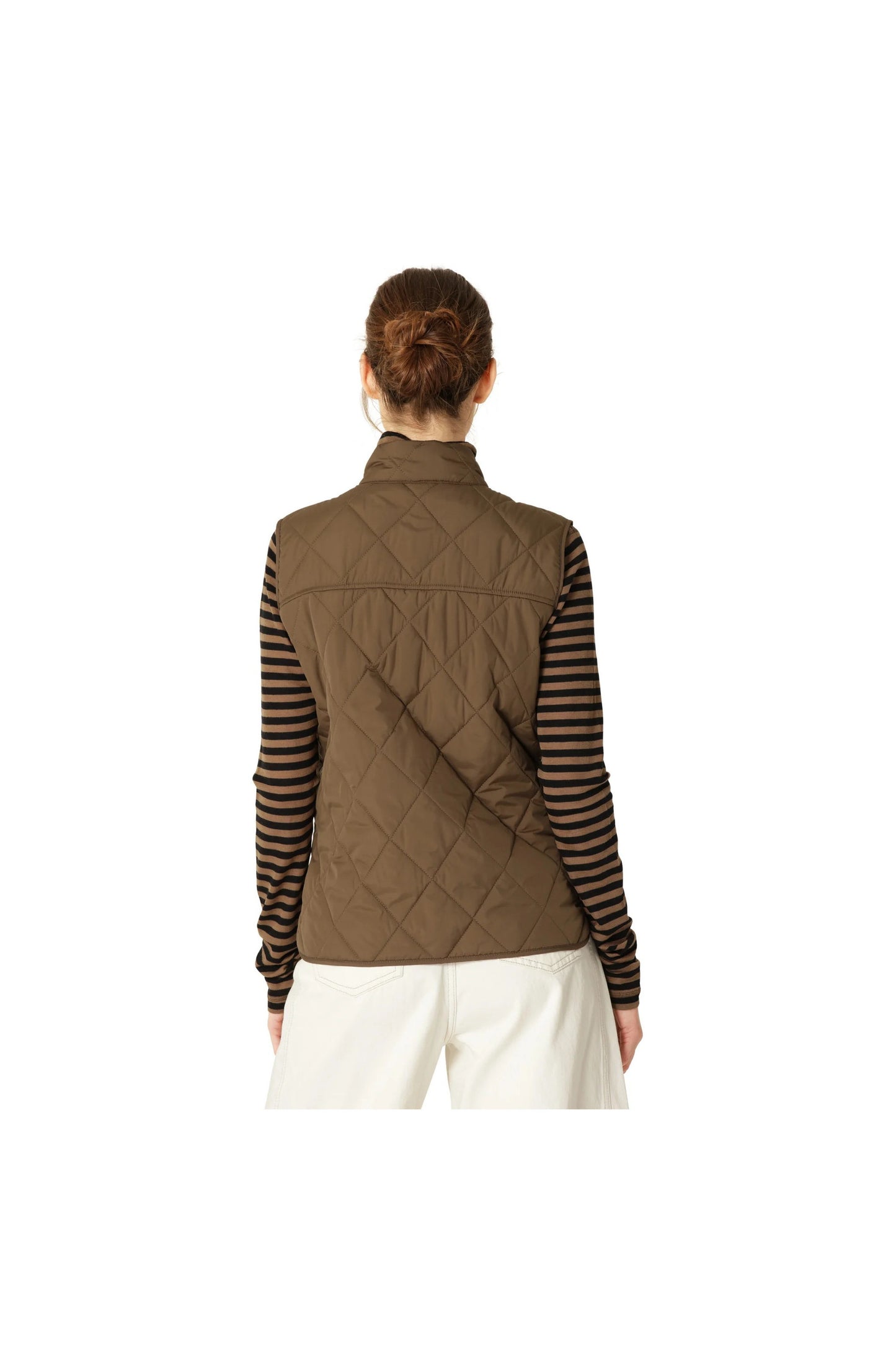 QUILTED STAND COLLAR VEST