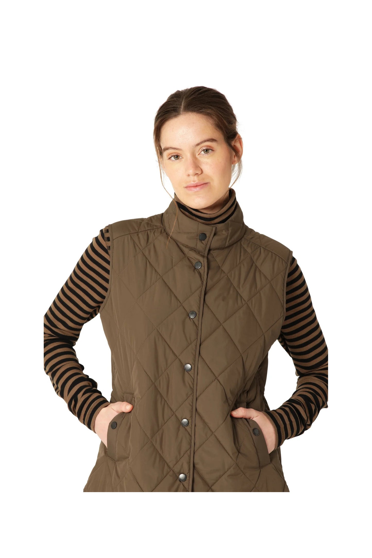QUILTED STAND COLLAR VEST