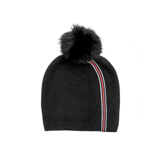 SPARKLE STRIPE KNIT BEANIE