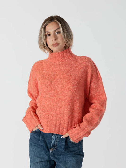 LONG SLEEVE MOCKNECK SWEATER