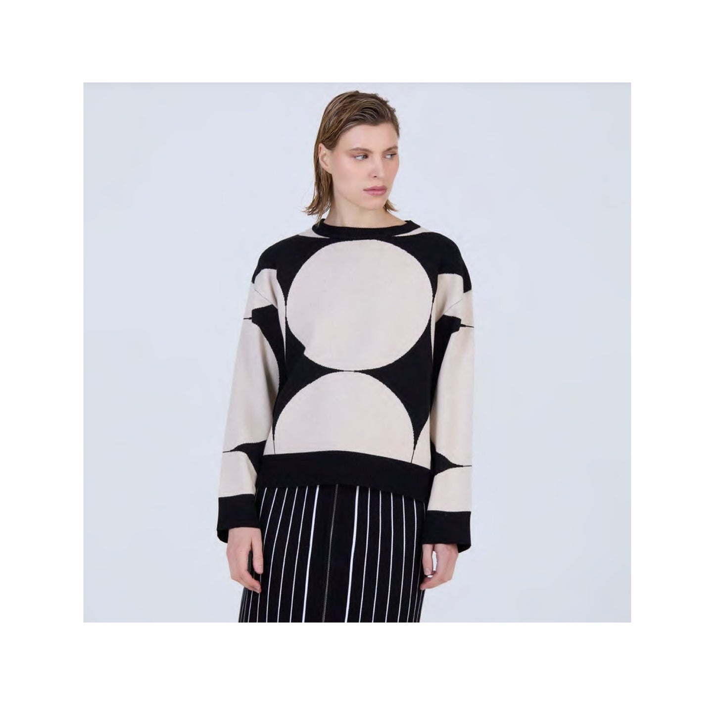 JACQUARD CIRCLES  SWEATER