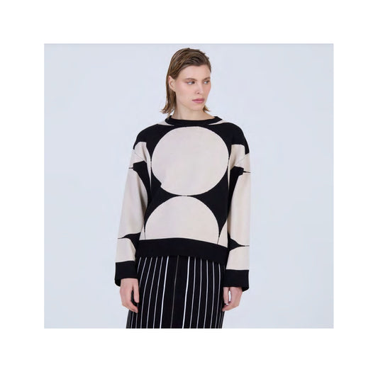 JACQUARD CIRCLES  SWEATER