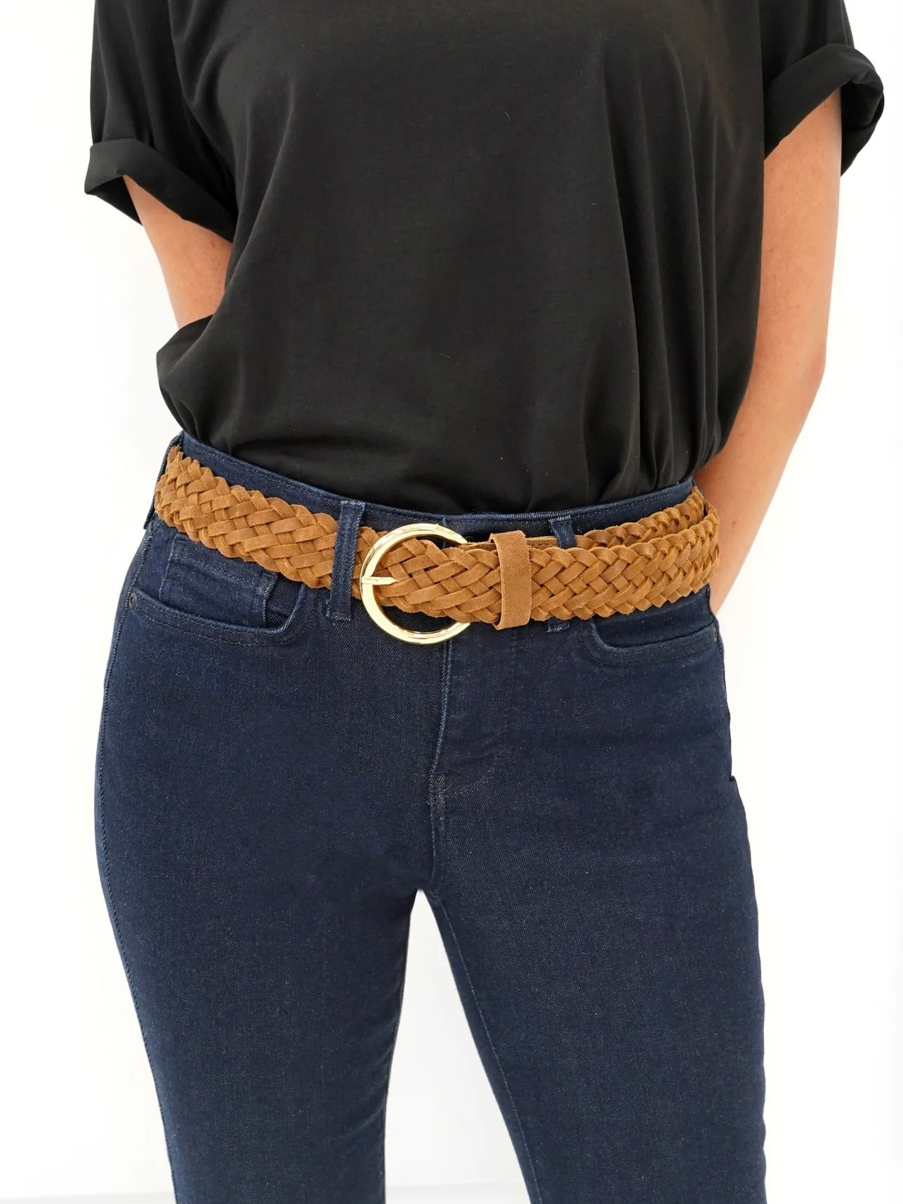 LEATHER BRAIDED BELT LANDES