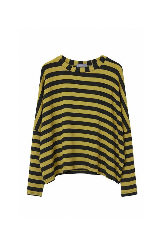 STRIPED FLEECE TOP