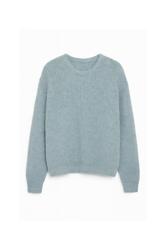 CREW NECK RIB SWEATER