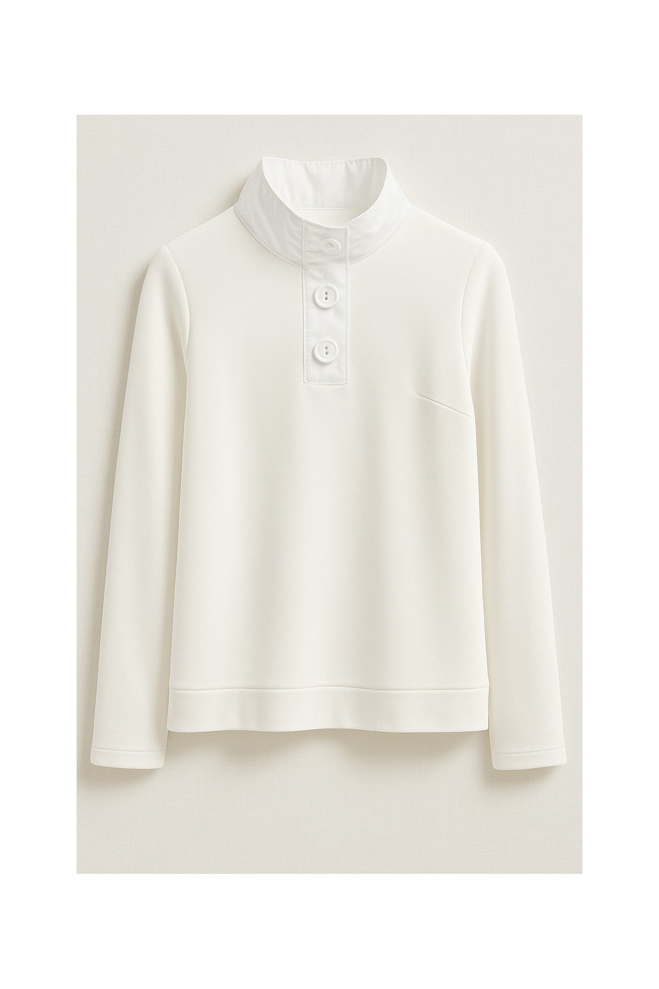CONTRAST TRIM NECK TOP