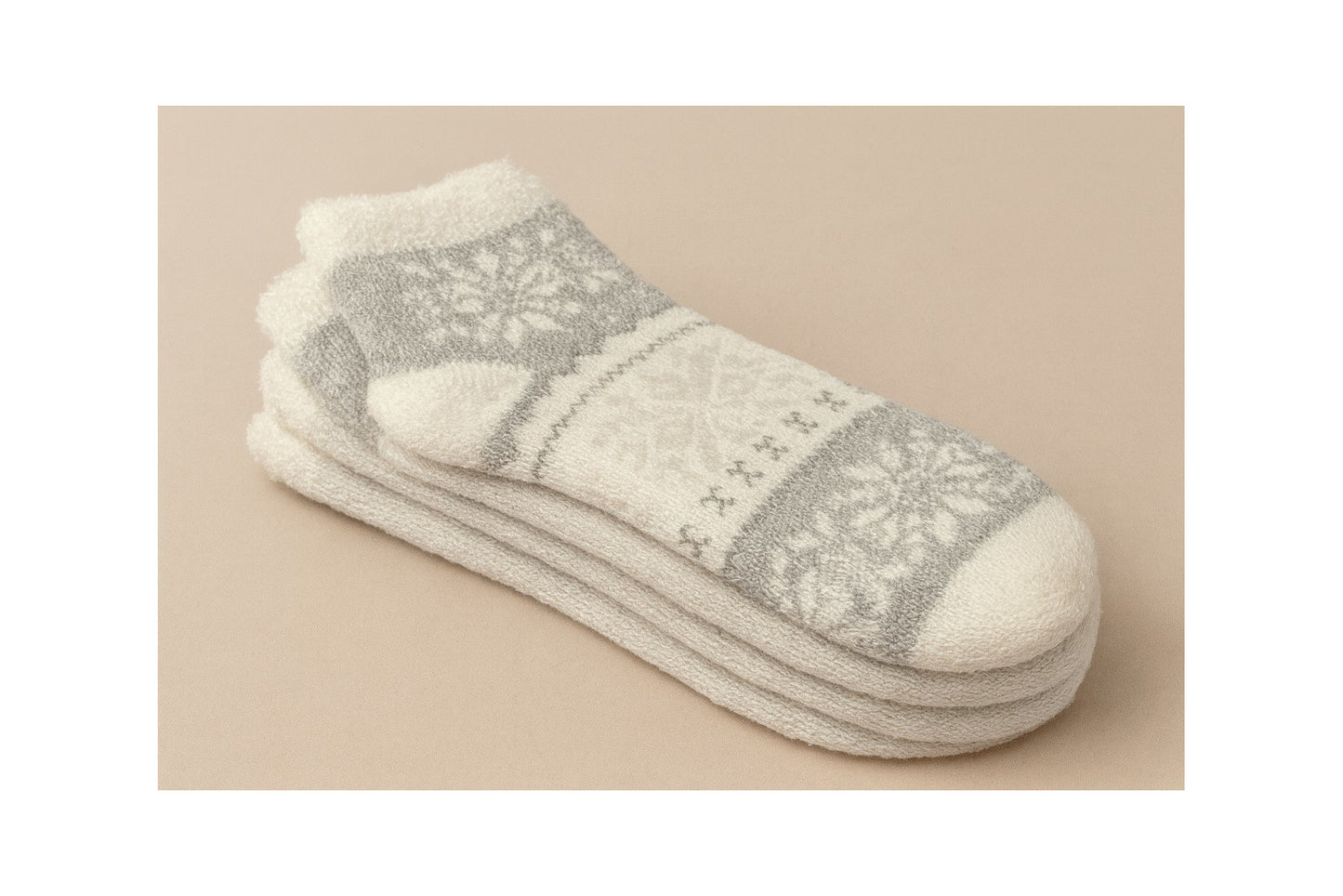 DOUBLE LAYER SNOWFLAKE SOCK