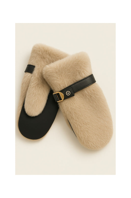 FAUX FUR MITTENS