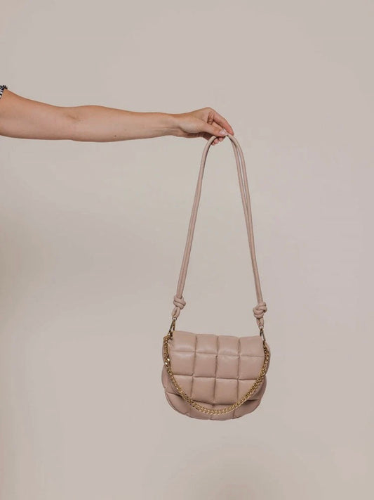 QUILTED LEATHER CROSS BODY BAG RINO & PELLE