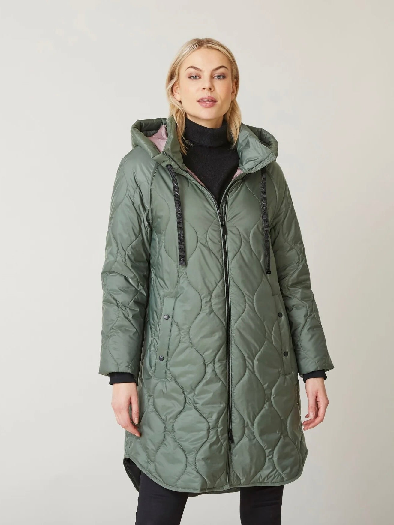 QUILTED KNEE LENGHT PUFFER