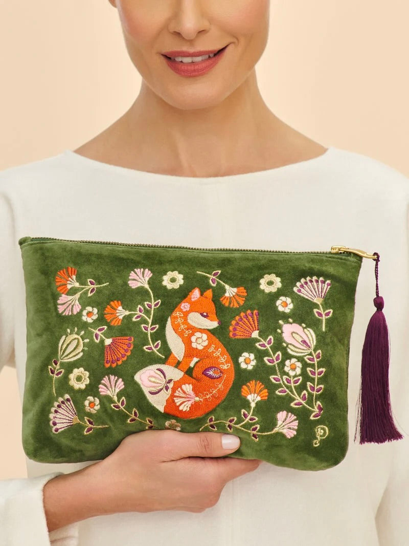 SCANDINAVIAN VELVET FOX POUCH