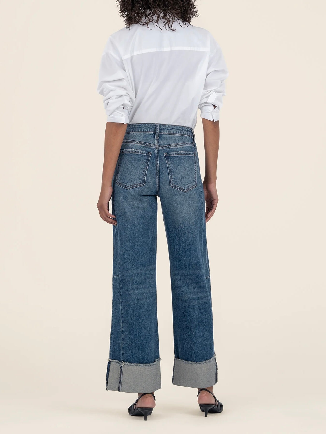 MEG HIGH RISE WIDE LEG ROLL UP JEAN