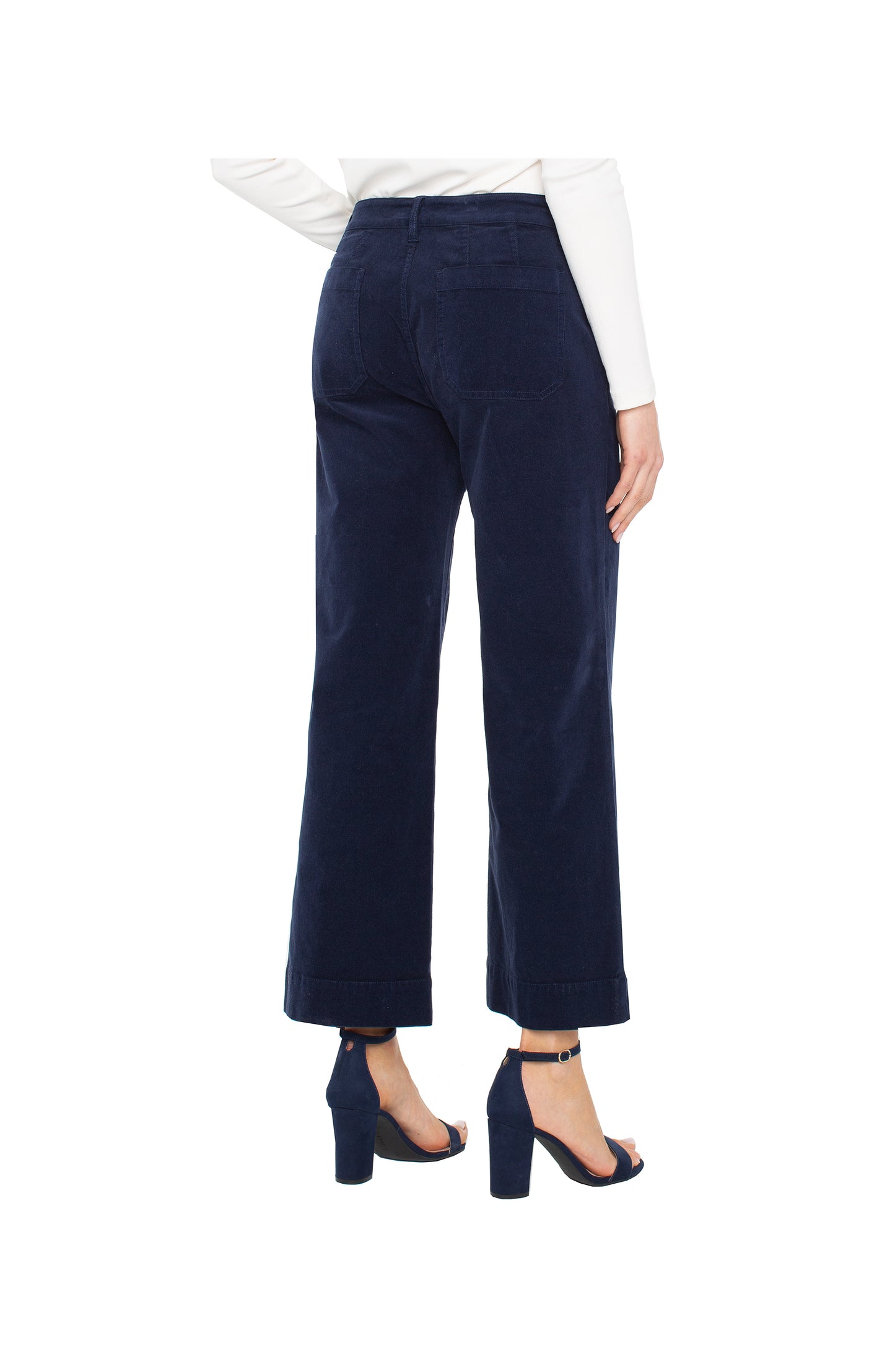 FINE CORD CROP WIDE LEG PANT