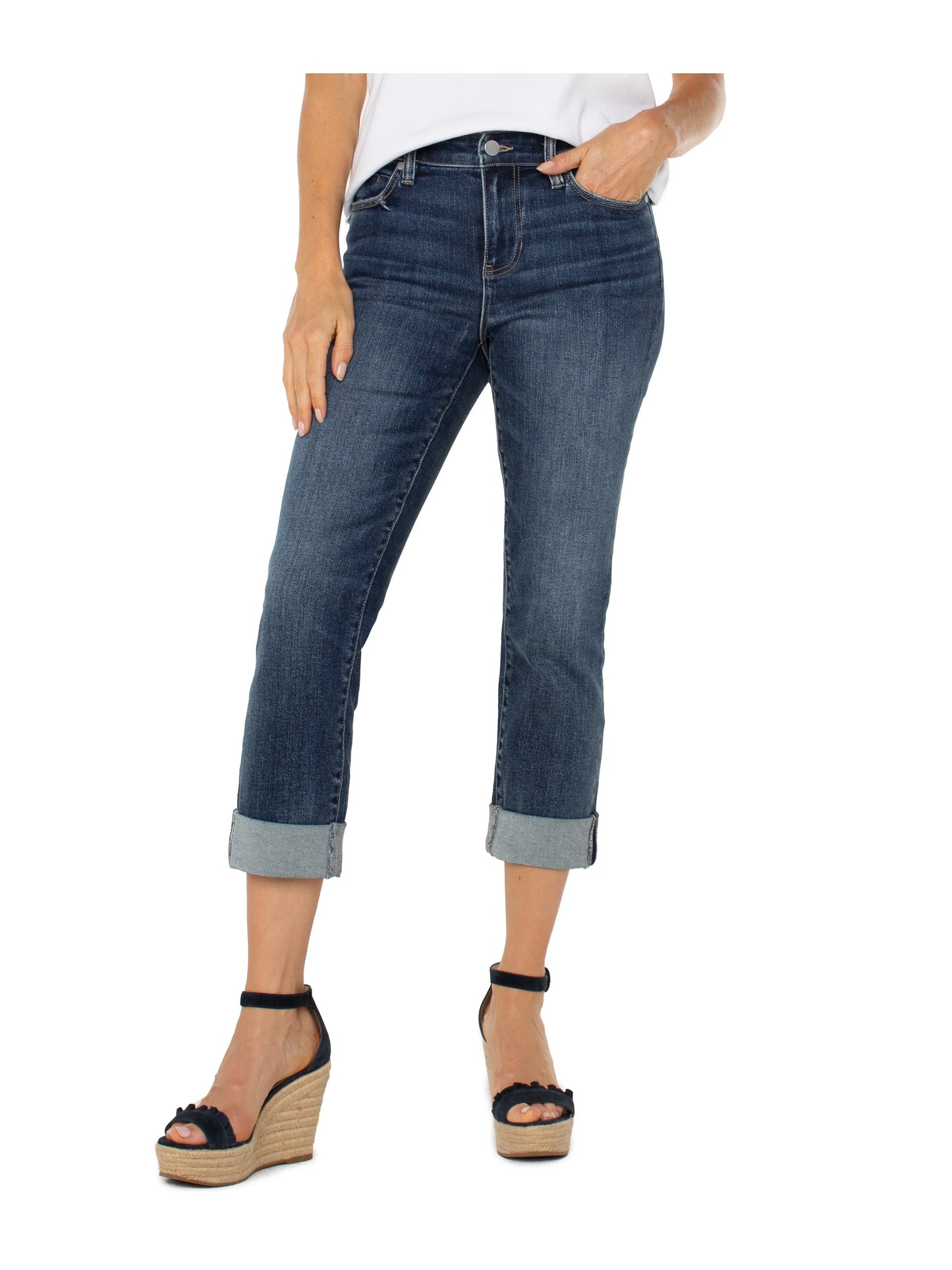 CHARLIE CROP WIDE ROLLED CUFF JEAN