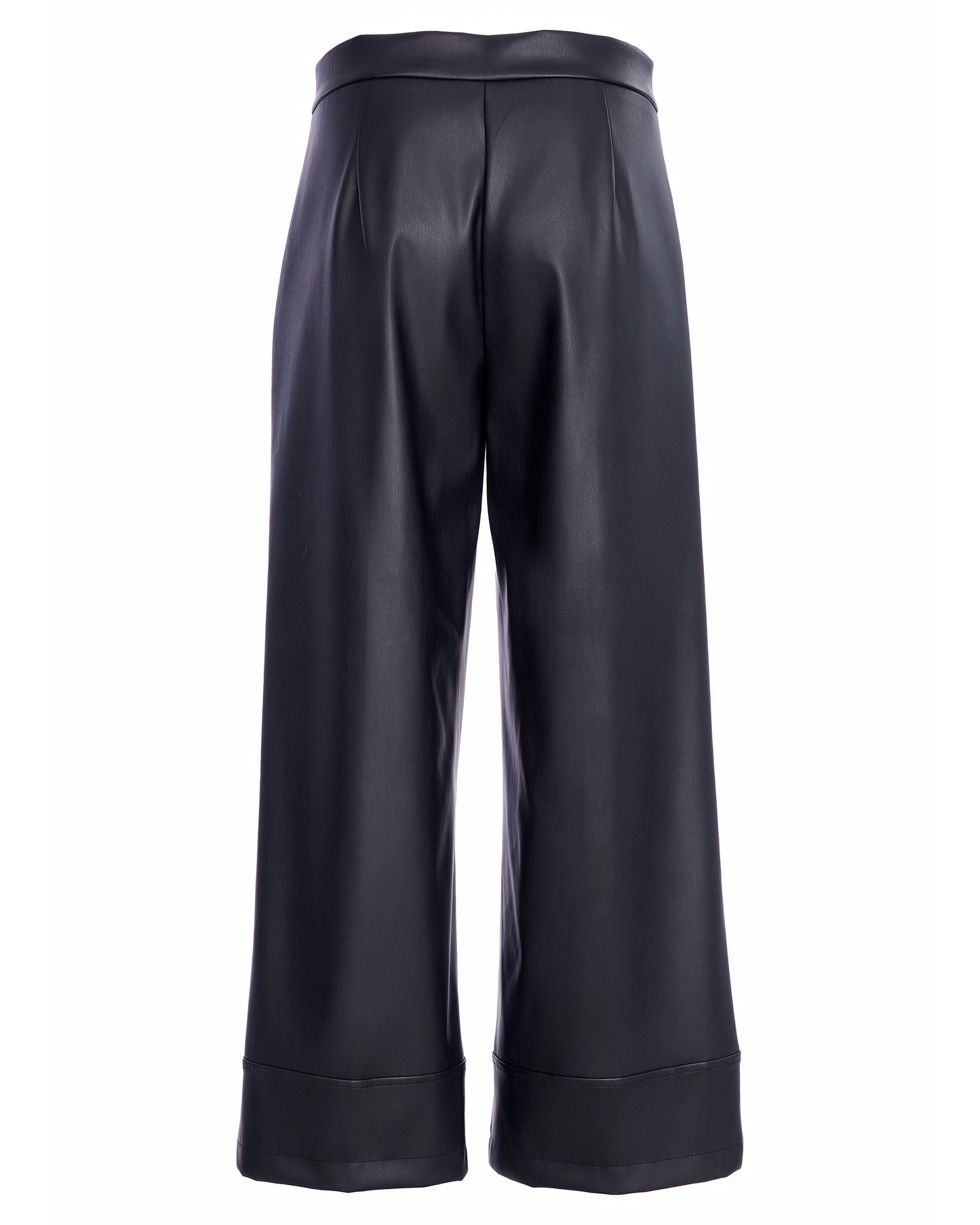 PLEATHER WIDE CUFF PANT
