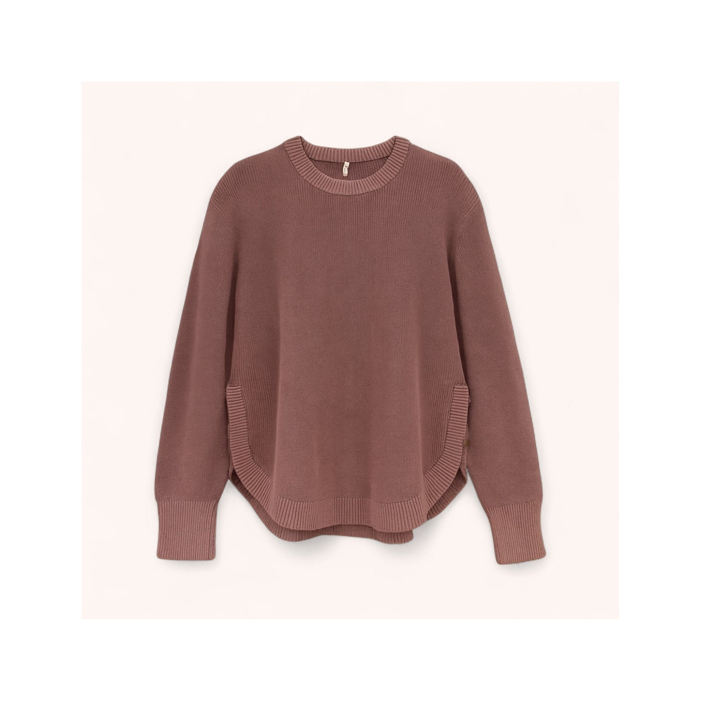 SCOOP HEM PULLOVER SWEATER