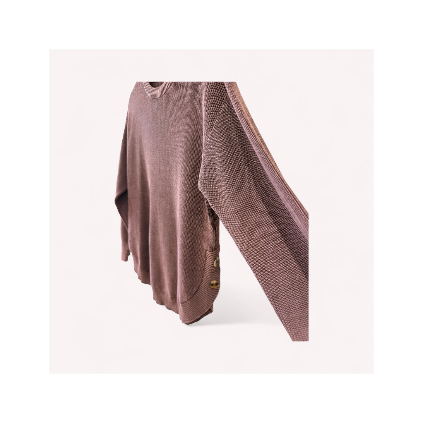 SCOOP HEM PULLOVER SWEATER