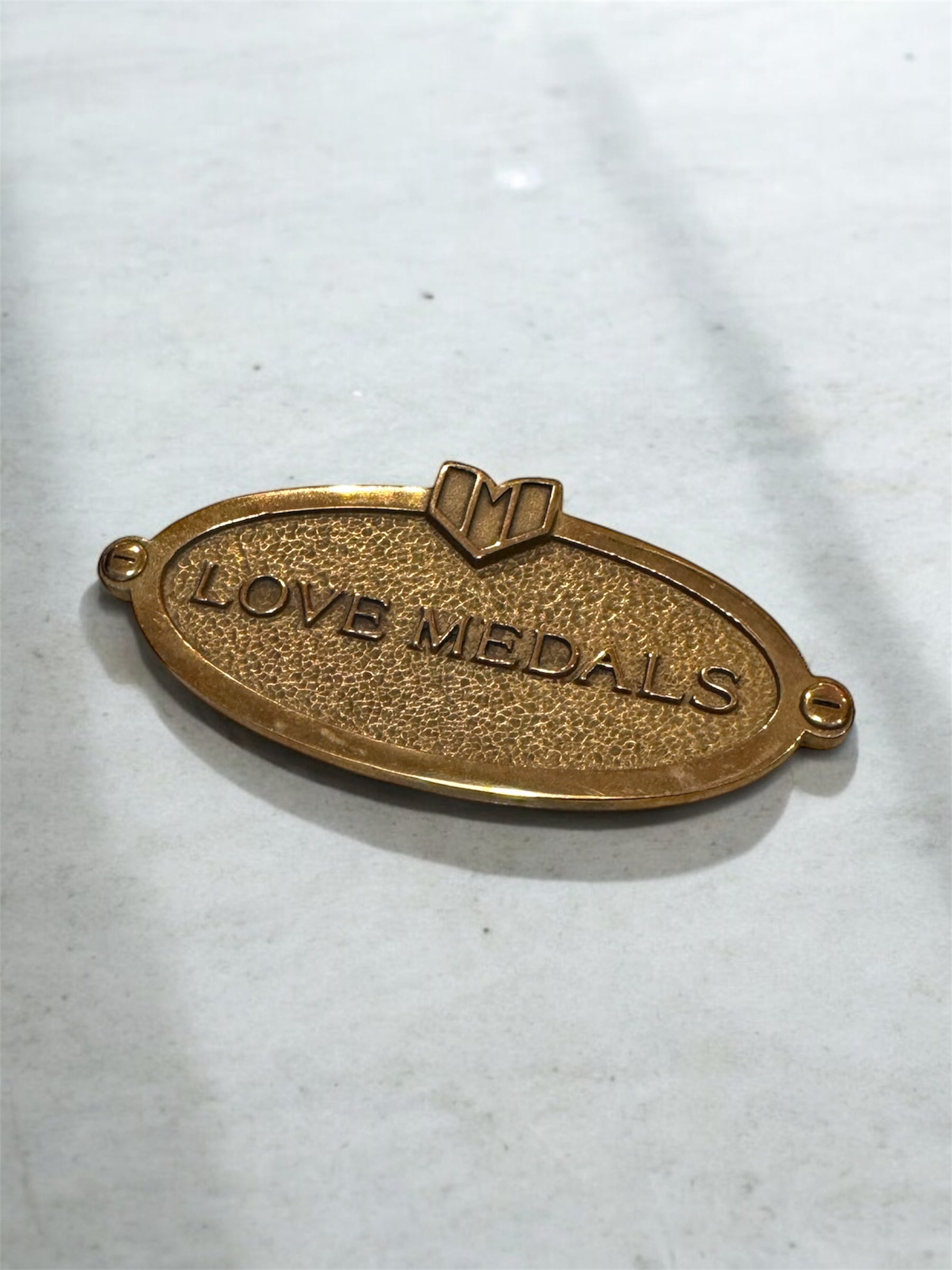 HEART SHIELD MEDAL LOVE MEDALS