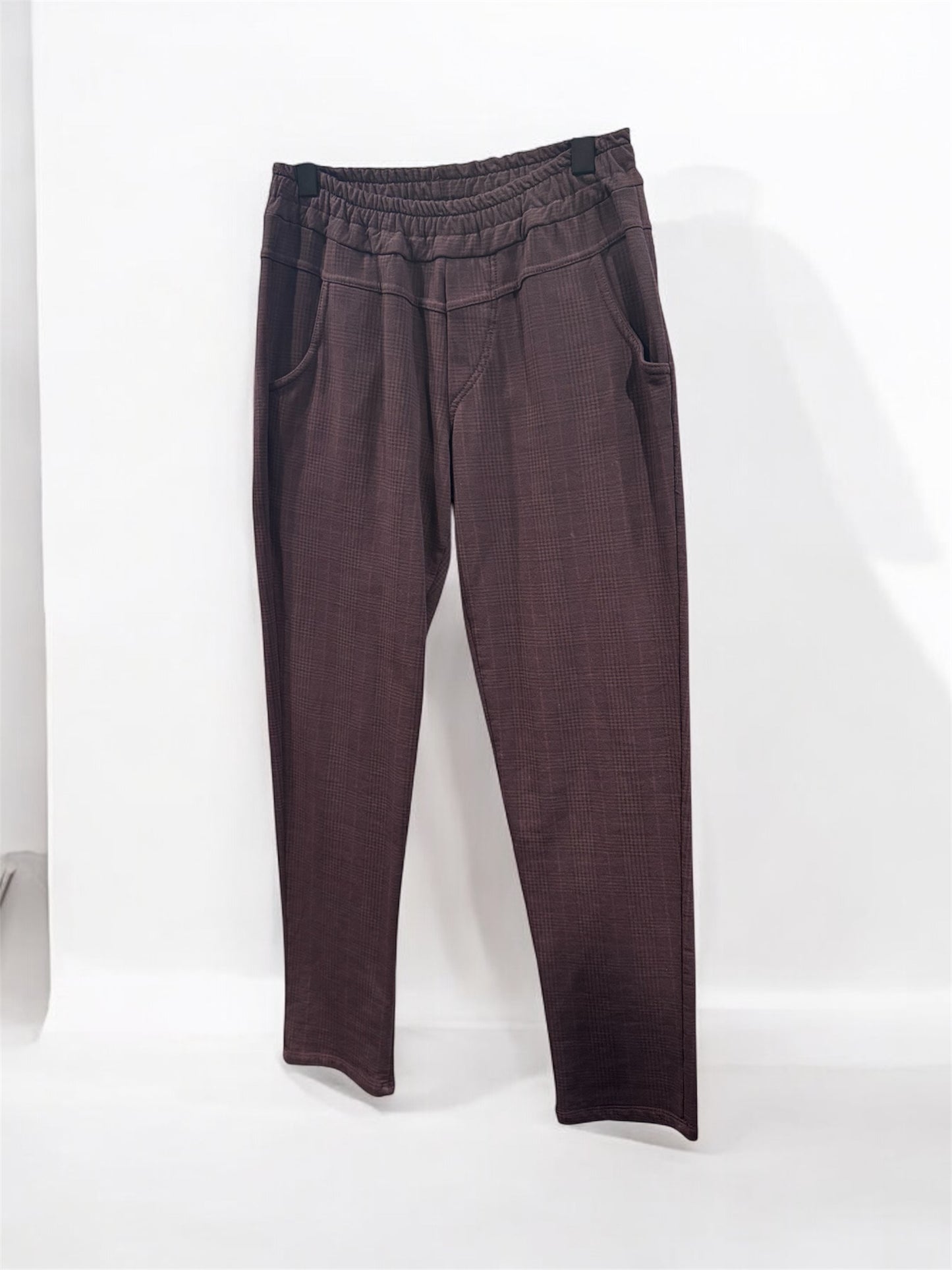 GLEN CHECK PULL ON PANT PISTACHE