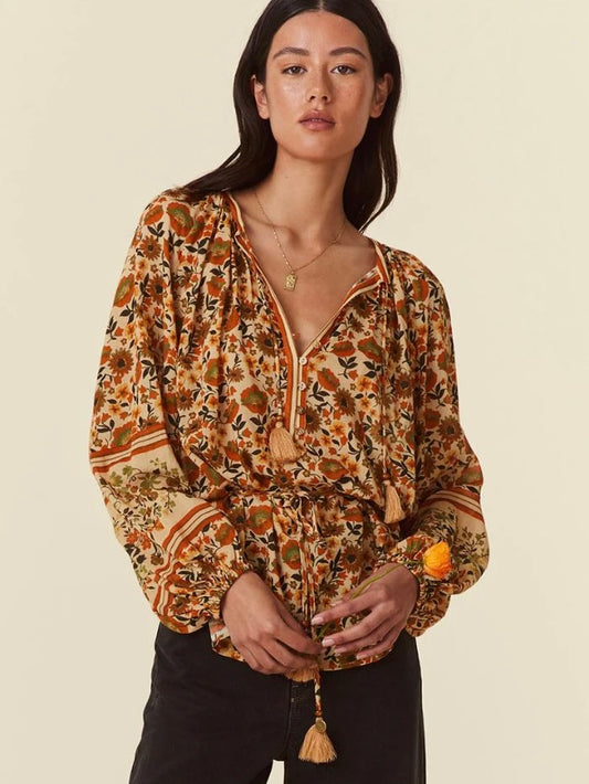 IMPALA LILY FLORAL TIE BLOUSE SPELL