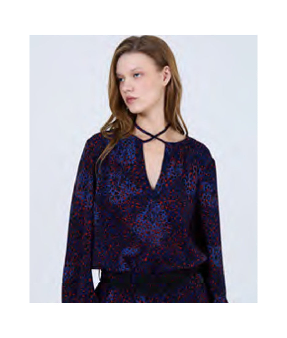 PRINTED CREPE BLOUSE