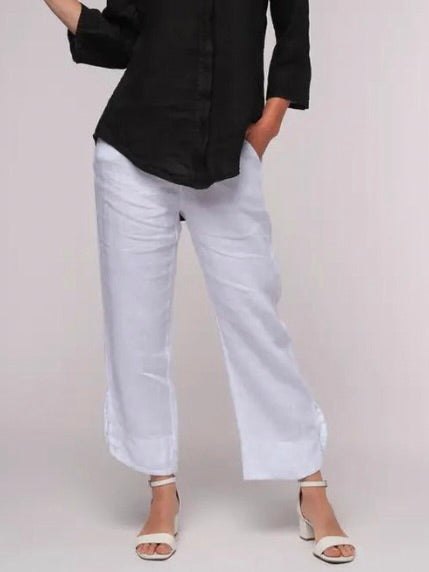 PULL ON CROPPED PANT LINEN LUV