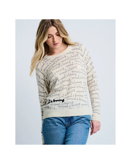NORMAL IS BORING PULLOVER SWEATER