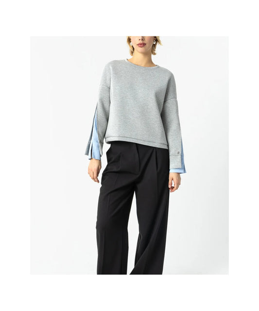 SLEEVE DETAIL SWEATSHIRT