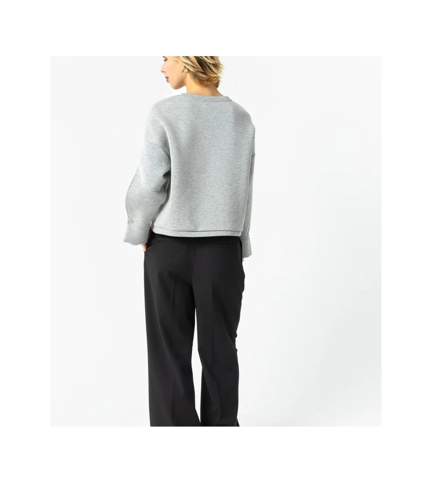 SLEEVE DETAIL SWEATSHIRT